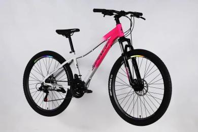 Велосипед SPACE AL 27.5 IZIDA DD FR рама-15 2026 Pink White (OPS-SP-27.5-099)