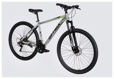 Велосипед Optima AL 29 DD FR рама-19 2026 Gray Green в мішку (OPS-OP-29-094)