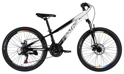 Велосипед SPACE ST 24 MARS DD FR рама-11 2026 Black White (OPS-SP-24-059)