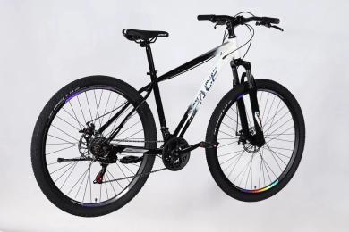Велосипед SPACE ST 27.5 MARS DD FR рама-17 2026 Black White (OPS-SP-27.5-070)