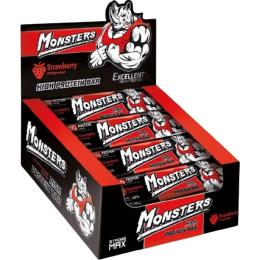 Протеїнові батончики Monster Strong Max - 80g x 20шт Strawberry (100-86-2384758-20)