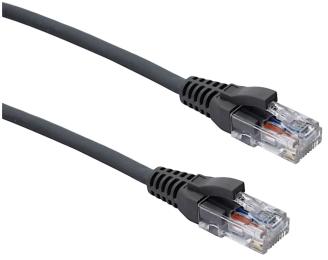 Patch cord RJ45 to RJ45 U/UTP Cat.5E AWG24 LSOH grey 0,5m (10-Pack)