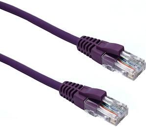 Patch cord RJ45 to RJ45 U/UTP Cat.5E AWG24 LSOH violet 2m