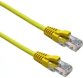 Patch cord RJ45 to RJ45 U/UTP Cat.5E AWG24 LSOH yellow 2m