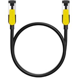 Патч-корд CableTime Cat7 FTP 10Gbps 600MHz, 0.5 м, чорний (CN70E)