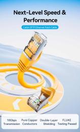 Патч-корд 5м, RJ-45 cat 6a S/FTP yellow Vention (VPC6SSTP-Y500)