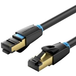 Патч-корд 8м, S/FTP cat 8 RJ-45 black Vention (IKABK)