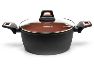 Каструля Holmer CR-1325-SBMCL Carrot Black з кришкою 2,5 л
