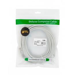 Патч-корд 10 м, UTP, Grey, GTL, Cat.6, CCA, PVC (GTL10U6GY)