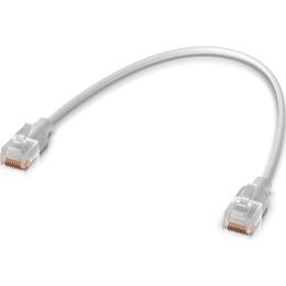UBIQUITI Ubiquiti UACC-Cable-Patch-EL-0.3M-W Nano-thin patch cable with 2.5 GbE support designed to show Etherlighting effects