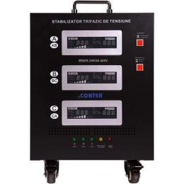 Стабілізатор напруги Conter MSER-30KVA/24KW  -  400V-V2 Black