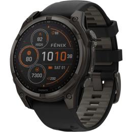 Смарт-годинник Garmin Fenix 8 47mm Solar Sapphire Сarbon Gray DLC Titanium w. Black/Pebble Gray S. Band (010-02906-10/11)