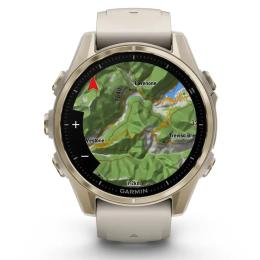 Смарт-годинник Garmin Fenix 8 43mm AMOLED Sapphire Gold with Limestone Leather Band (010-02903-40)