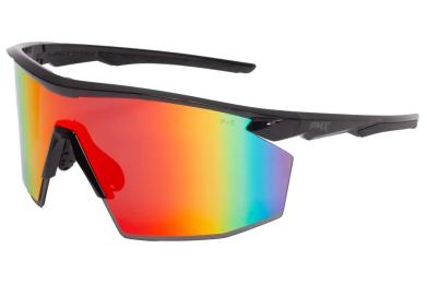 Окуляри захисні Pyramex PMXSPEC (spectrum) Anti-Fog, дзеркальні червоні лінзи в чорній оправі