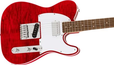 Squier by Fender AFFINITY SERIES TELECASTER FLAME MAPLE TOP CRIMSON RED TRANSPARENT (0378280538)