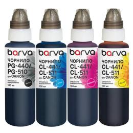 Комплект чорнил для принтера BARVA Canon PG-440/441/510/511/512/513/540/541 BK/C/M/Y 4x100 мл OneKey (CPGI520-100-MP)