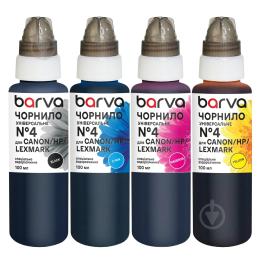 Комплект чорнил для принтера BARVA Canon/HP/Lexmark 4 4x100 мл BK/C/M/Y universal (CU4-100-MP)
