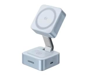 Бездротовий зарядний пристрій Ugreen W752 MagFlow 2-in-1 Magnetic Wireless Charger 25W (55960)
