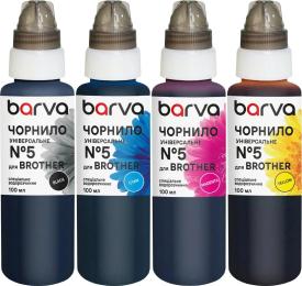 Комплект чорнил для принтера BARVA Brother №5 BK/C/M/Y 4x100 мл OneKey (BU5-100-MP)