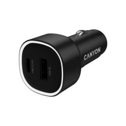 Автомобільний адаптер для телефона Canyon OnDrive 48 48W Black (CNE-CCABR3AC)