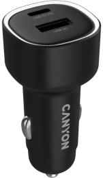 Автомобільний адаптер для телефона Canyon OnDrive 85 85W Black (CNE-CCABR8AC)
