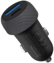 Автомобільний адаптер для телефона ColorWay CW-CHA064PD-BK Black 35W