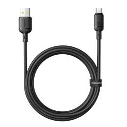 Дата-кабель Baseus Silky Series OS Fast Charging USB Type-A (тато)  -  USB Type-C (тато), 2m Cluster Black 100W (P10377703)