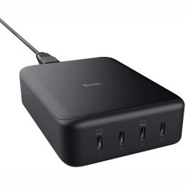 Адаптер живлення для телефона TRUST Maxo 240Вт,GaN, 4xUSB-C,PD Black