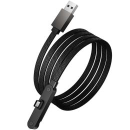 Дата-кабель Hoco U150 Exquisite side plug and stand USB (тато)  -  Type-C (тато), 1.2m Black 36W