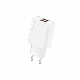 Адаптер живлення для телефона Grand-X CH-21W USB-A + Type-C 5V 2,1A White