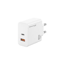 Адаптер живлення для телефона Grand-X CH-960W USB+TypeC 65W Fast Сharge PD3.0, QС4.0, AFC, SCP, FCP White