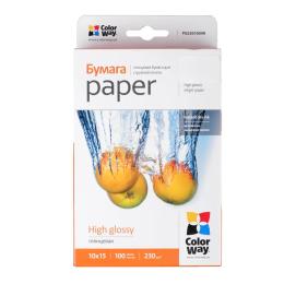 Фотопапір ColorWay PG230-100 White 10х15, 100 шт, глянцевий, 230г/м2