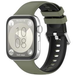 Ремінець для смарт-годинника ArmorStandart Silicone для Huawei Watch Fit 3/4 /4 Pro Khaki Black (ARM89074)