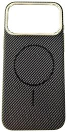 Чохол-накладка Infinity Carbon Slim MagSafe для Apple iPhone 17 Pro Max Gray Black