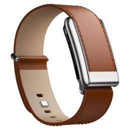 Ремінець для фітнес-браслету ArmorStandart Leather Loop для Whoop 5.0/MG Chestnut with Silver (ARM90088)