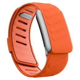 Ремінець для фітнес-браслету ArmorStandart Silicone Tech для Whoop 5.0/MG Orange with Silver (ARM90099)