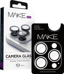 Захисне скло для камери Make Apple iPhone 17 Pro/Pro Max Camera Glass White (MGC-AI17P/PMWH)