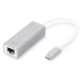 Перехідник Digitus USB-C (тато) - Ethernet (мама) Gray (DN-3024)