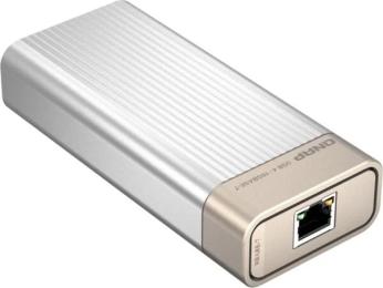 Перехідник QNAP USB 4 Thunderbolt 3/4 (мама) RJ45 (мама) Silver (QNA-UC10G1T)