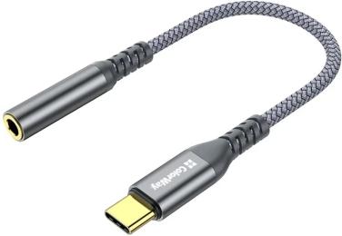 Перехідник ColorWay USB-C (тато) to 3.5 мм (мама) Female Audio 14 см Gray (CW-AD-CJ)