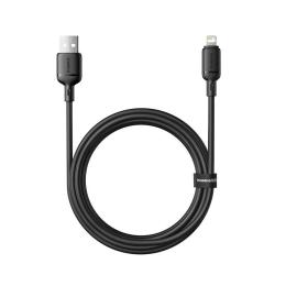 Дата-кабель Baseus Silky Series USB (тато)  -  Lightning (тато), 2m Black 2.4A (P10377702113-01)