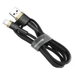 Дата-кабель Baseus Dura Series USB (тато)  -  Lightning (тато), 1m Black Gold 2.4A (P10377801U01-00)