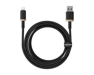 Дата-кабель Baseus Dura Series USB (тато)  -  Lightning (тато), 2m Black Gold 2.4A (P10377801U01-02)