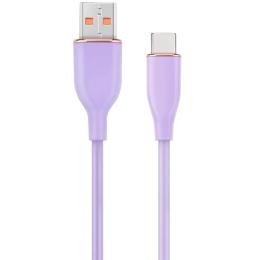 Дата-кабель Cablexpert Premium Silicon USB Type-A (тато)  -  USB Type-C (тато), 1.5 м Purple (CC-USB2S-AMCM-1.5M-P)