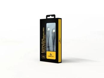 Дата-кабель Cablexpert Premium Silicon USB-C (тато)  -  USB-C (тато), 1.5 м Black (CC-USB2S-CMCM-1.5M-BK)