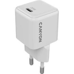 Адаптер живлення для телефона Canyon CU20C GaN 1xUSB-C 20W White (CNS-CUW20C)