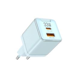 Адаптер живлення для телефона Jellico EU55 USB + PD 33W Blue