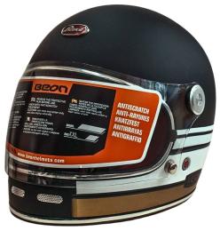 Мотошолом Beon B-510 FIBER TRACK MATT розмір XL Black White