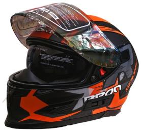 Мотошолом Beon R MATT розмір ХL Orange