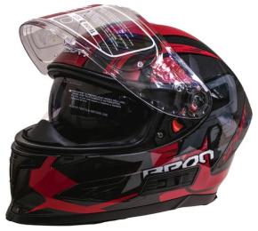 Мотошолом Beon R SHINY розмір ХL Gray Red